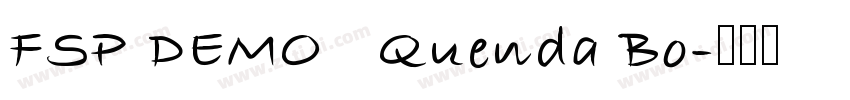 FSP DEMO   Quenda Bo字体转换